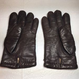 ✨HP✨ ARIS Soft Dark Brown Leather Lined Men's Gloves (Med) Vintage